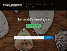 Tablet Screenshot of coinguitarpicks.com
